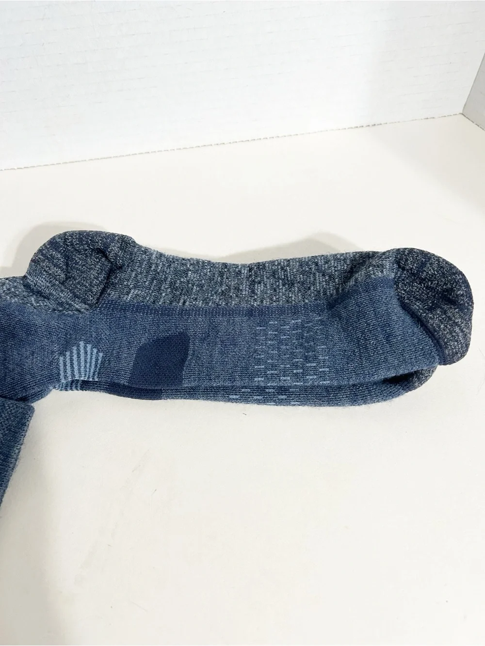 Burton Snowboard Ski Socks Geometric Print Blue Gray Merino Wool Performance